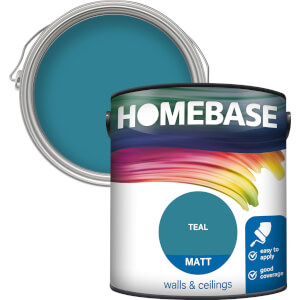 Homebase Matt Emulsion Paint Teal - 2.5L