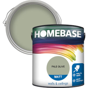 Homebase Matt Emulsion Paint Pale Olive - 2.5L