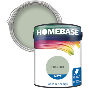 Homebase Matt Emulsion Paint Fresh Herb - 5L