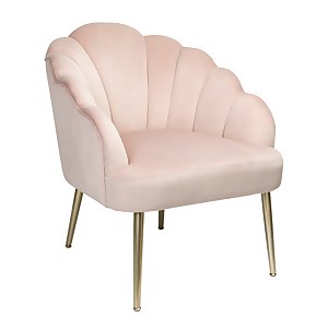 Sophia Scallop Occasional Chair - Blush