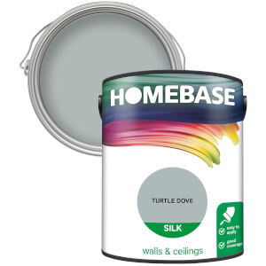 Homebase Silk Emulsion Paint Turtle Dove - 5L