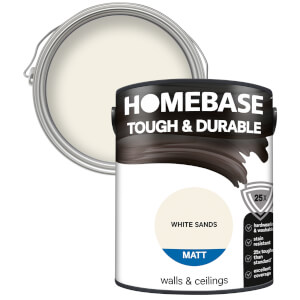 Homebase Tough & Durable Matt Paint White Sands - 5L