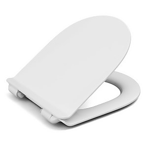 Cedo Plastic Slim D-Shape Toilet Seat - White
