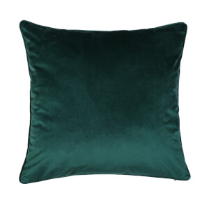 Large Plain Velvet Cushion - Emerald - 58x58cm
