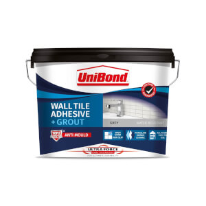 UniBond UltraForce Wall Tile Adhesive & Grout Grey 12.8kg