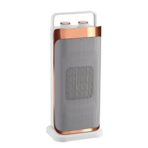 Stylec Electric Tower Heater Ceramic in White u0026 Rose Gold - 2000W | Homebase