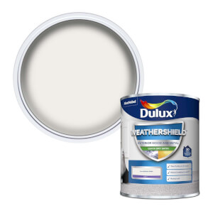 Dulux Weathershield Exterior Quick Dry Satin Paint Pure Brilliant White - 750ml