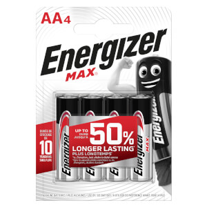 Energizer MAX Alkaline AA Batteries - 4 Pack