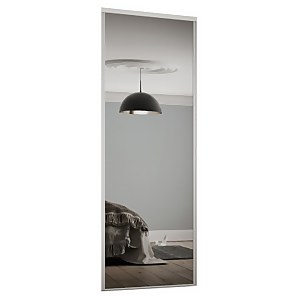 Classic Sliding Wardrobe Door Mirror with White Frame (W)914mm