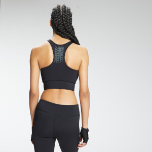 Дамски спортен сутиен с кръстосани презрамки на гърба Repeat на MP - черен