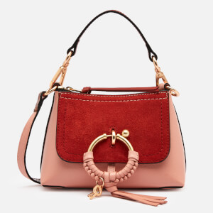 See by Chloé Women's Mini Joan Hobo Python Trim Cross Body Bag - Faded Red