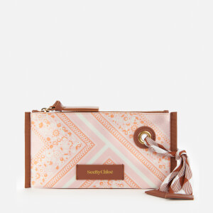 セール！国内入荷☆See by Chloe Beth Cosmetic Pouch See by Chloé Women's Beth Bandana Cosmetic Pouch - Fallow Pink
