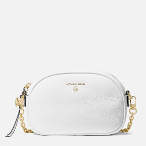 MICHAEL Michael Kors Women s Jet Set Charm Small Oval Camera Bag Optic White