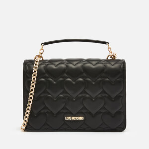 Love moschino heart quilted shoulder best sale bag