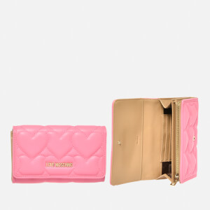 HOLLY LOVES LOVE★韓国★人気 Heart Quilting Wallet [Leopard] Designer fashion, Seoul-fully created | W Concept