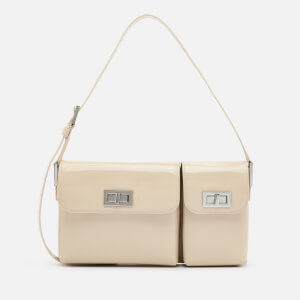 トートバッグ BY FAR Brown Leather Billy Shoulder Bag Billy Tote Dryland Creased Calf Leather Shoulder Bag – BY FAR