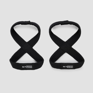 MYPRO Figure of 8 Lifting Straps - Black - S (< 6'')