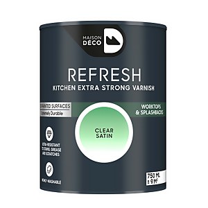 Maison Deco Refresh Kitchen Extra Strong Varnish Clear - 750ml