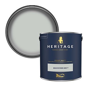 Dulux Heritage Matt Emulsion Paint Beachcomb Grey - 2.5L