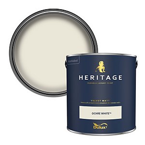 Dulux Heritage Matt Emulsion Paint Ochre White - 2.5L