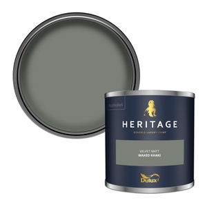 Dulux Heritage Matt Emulsion Paint Waxed Khaki - Tester 125ml