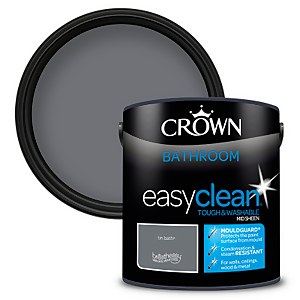 Crown Easyclean Mouldguard+ Bathroom Mid Sheen Washable Multi Surface Paint  Tin Bath® - 2.5L