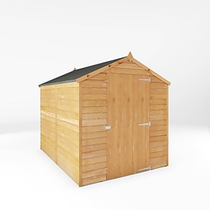Mercia 8x6ft Overlap Apex Wooden Shed with Installation