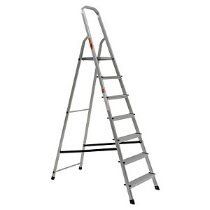 Rhino Lightweight Aluminium Step Ladder - 7 Tread