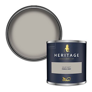 Dulux Heritage Matt Emulsion Paint Pebble Grey - Tester 125ml