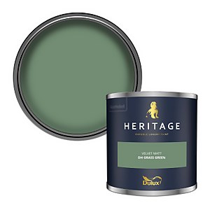 Dulux Heritage Matt Emulsion Paint DH Grass Green - Tester 125ml