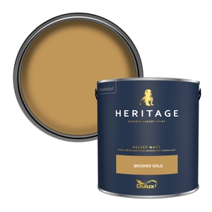 Dulux Heritage Matt Emulsion Paint Brushed Gold - 2.5L