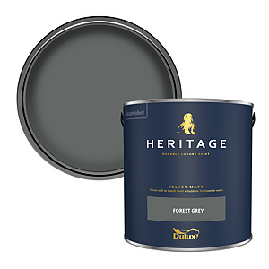 Dulux Heritage Matt Emulsion Paint Forest Grey - 2.5L
