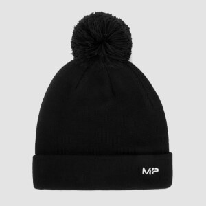 MP 毛球帽 - 黑／白