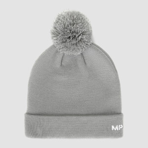 Плетена шапка с помпон на MP - буреносно черно/бяло