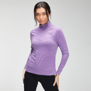 MP Women's Performance Training 1/4 Zip Top - Deep Lilac Marl with White Fleck