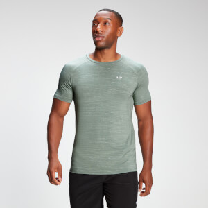 Мъжка тениска с къс ръкав MP Performance - бледозелено меланж