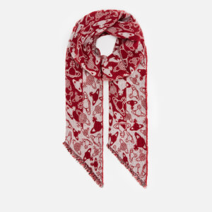 Vivienne Westwood Women's Two Point Silhouette Orb Scarf 31X226 - Red