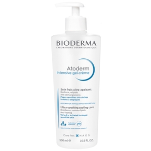 BIODERMA Atoderm Intensive Gel-Crème Quick-Absorbing Lightweight Moisturiser for Dry Skin 500ml