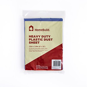 Homebuild Plastic Dust Sheet - 2.6m x 3.6m