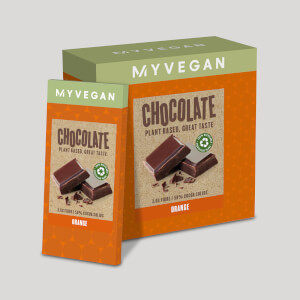 Myvegan Protein Chocolate, Orange, 12 x 35g