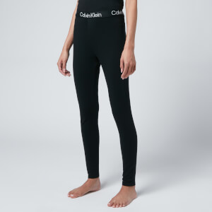 Calvin Klein Women s Logo Waistband Leggings Black TheHut