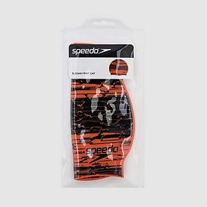 Unisex Slogan Print Badekappe in Schwarz