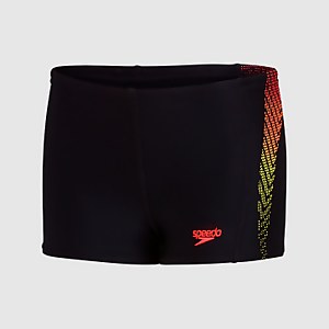 Jungen Plastisol Placement Aquashorts in Schwarz