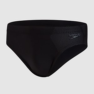 Men's Hexagonal Tech Placement 7cm Brief Black