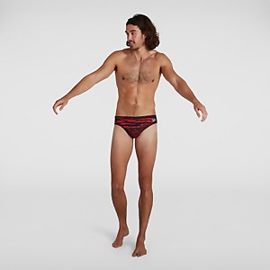 Herren Allover 7 cm Badehose in Schwarz