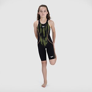 Girls' Fastskin Junior LZR Racer X Openback Kneeskin Black