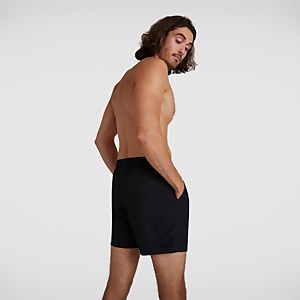 Herren Printed Trim 16" Badeshorts in Schwarz