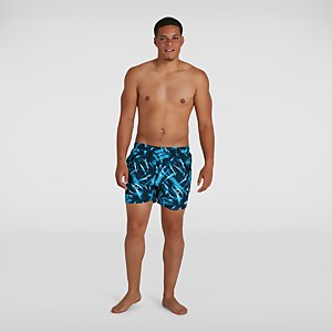 Men's Printed Leisure 16" Swim Short Navy - XS