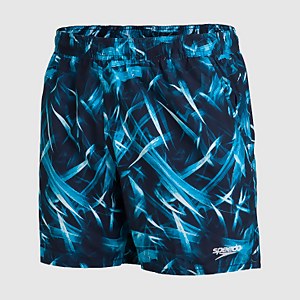 Men's Printed Leisure 16" Swim Short Navy