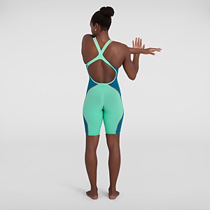 Damen Fastskin LZR Pure Intent Openback Kneeskin Grün